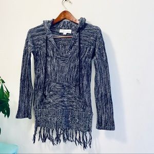 Vintage Havana Fringe Hoodie sweater size small